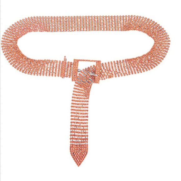 Women Crystal Rhinestone Chain Waist Belt main image 4